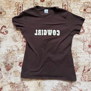 Cowgirl Graphic Tee - Brown